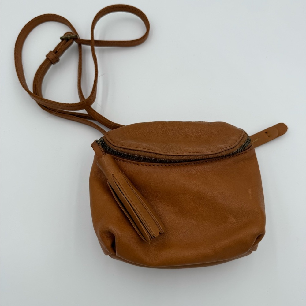Lucky Brand Tan Leather Crossbody Bag with Tassel
